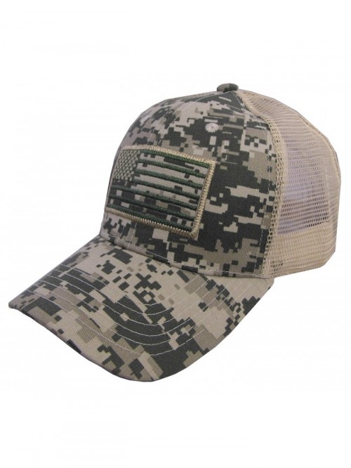 US American Flag Patch Tactical Style Mesh Trucker Baseball Cap Hat ...