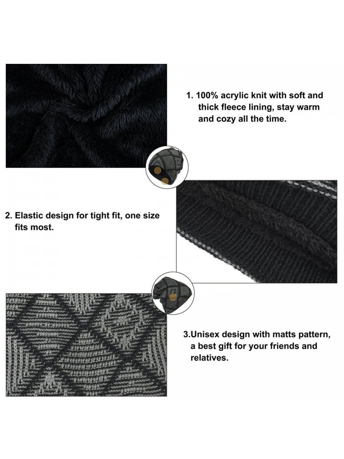 Beanie Hat Knit Warm Hat Winter Skull Wool Cap Windproof For Men And Women Dark Grey C91885n4dgw 6669