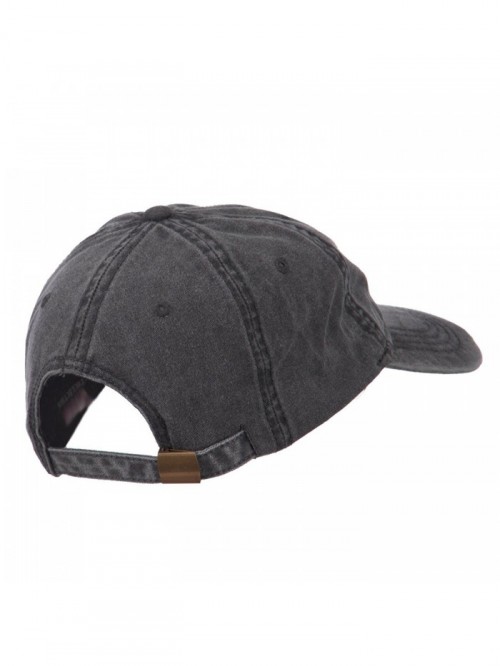 Captain Embroidered Low Profile Washed Cap - Black - CO11MJ3UEOF