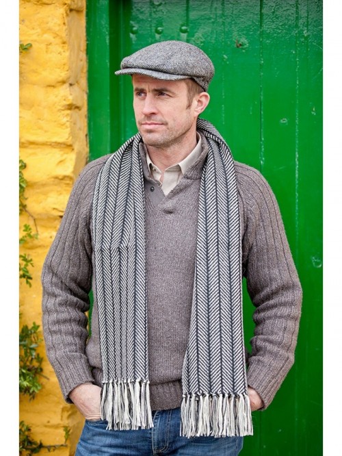 Irish Tweed Cap Grey Herringbone Made In Ireland - CZ11QZDKAWP