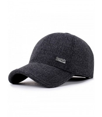 Men's Winter Warm Woolen Tweed Peaked Baseball Cap Hat With Fold ...