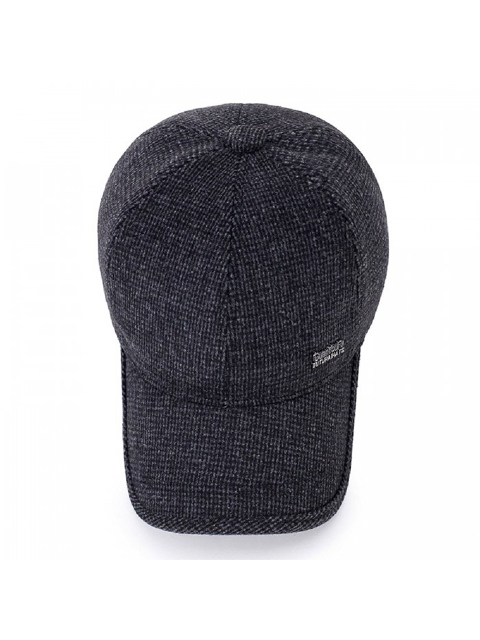 Men's Winter Warm Woolen Tweed Peaked Baseball Cap Hat With Fold ...