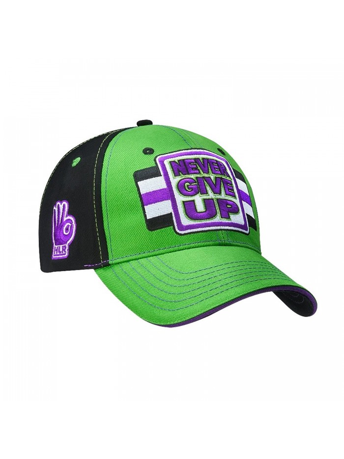 John Cena WWE Never Give Up Green Purple Baseball Hat C4189KXN3G3