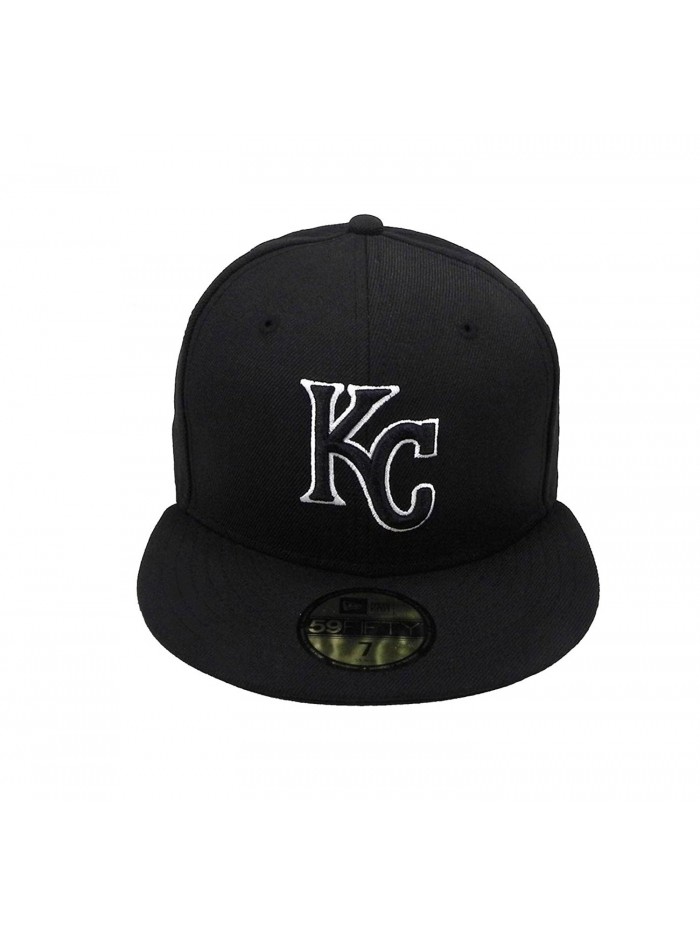 59Fifty Hat MLB Kansas City Royals Black/White Fitted Headwear Cap ...