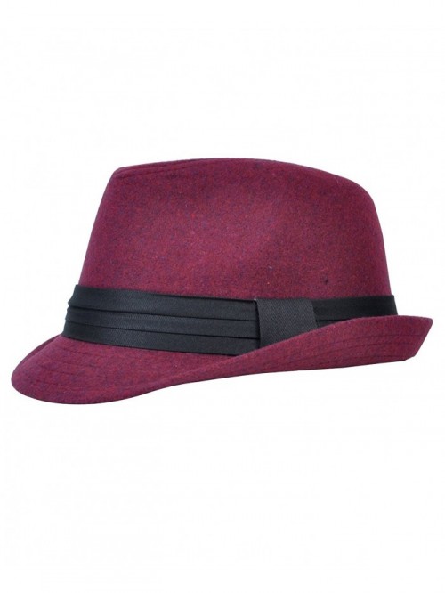 Mens All Season Fashion Wear Fedora Hat Red Ct12boas7t1