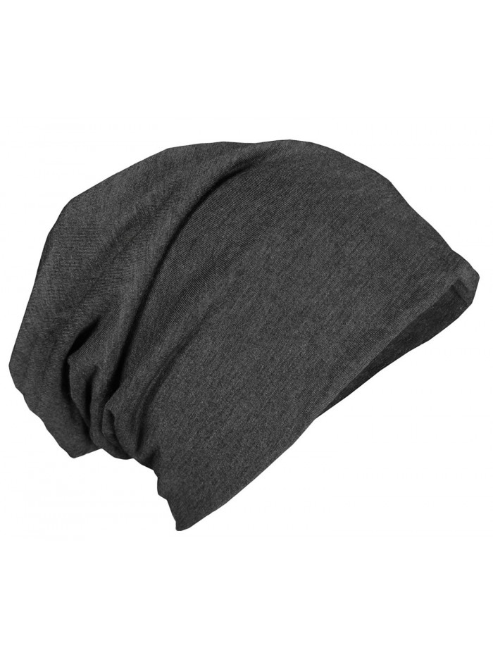 Slouch Lightweight Beanie Hat - Charcoal - C011N7HPI0H