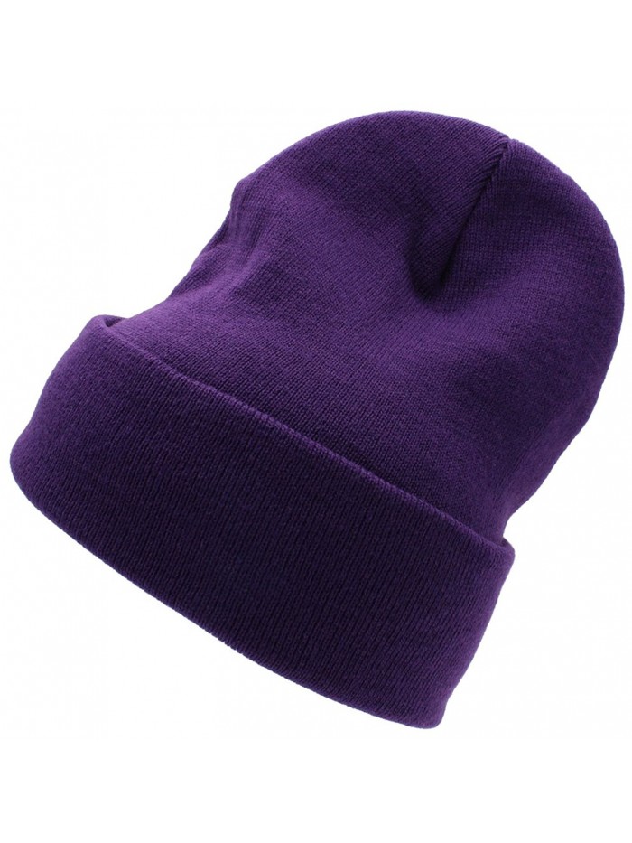 Beanie For Women and Men Unisex Cuffed Plain Skull toboggan Knit Hat ...