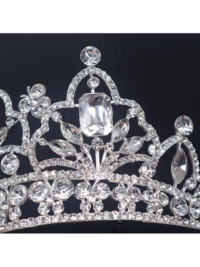 Pageant Crown Tiara For Women 4 Inches Tall Tiaras Wedding Hair Accessories C712n8o7482