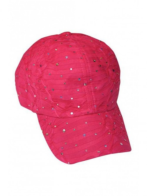 Glitzy Game Crystal Sequin Trim Women's Adjustable Glitter Baseball Cap ...