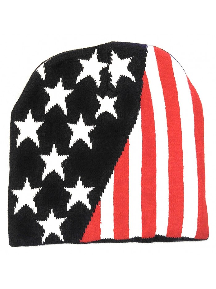 USA Knit Cap American Stars Stripes Beanie Skull comfort warm Double Layer cozy interior - CO12O16FGIC