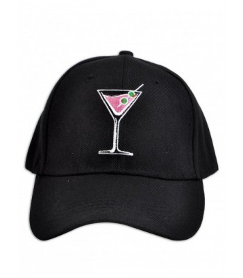 Martini Drink Cocktail Embroidered Baseball