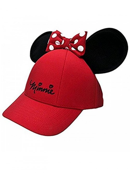 Disney Womens Minnie Mouse Cap With Bow & Ears Red - Red - CW182GCK7I8