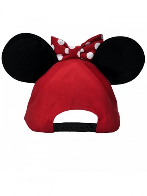 Disney Womens Minnie Mouse Cap With Bow & Ears Red - Red - CW182GCK7I8