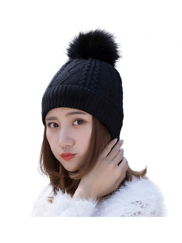 black knit winter hat