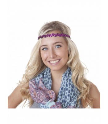 Hipsy Womens Glitter Adjustable Headband