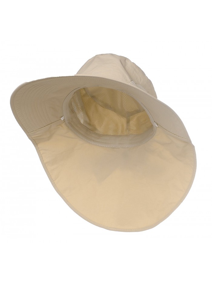 Outdoor sun hat large brimmed sun hat UV beach - Beige - CT12DOYQ56N